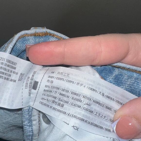 Abercrombie & Fitch Ankle Straight Ultra High Rise Jeans Light Destroy Size 25 - Picture 6 of 8